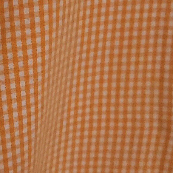 Tommy Hilfiger Orange White Check Slim Fit Button Down Shirt 16 32-33 - Picture 3 of 5
